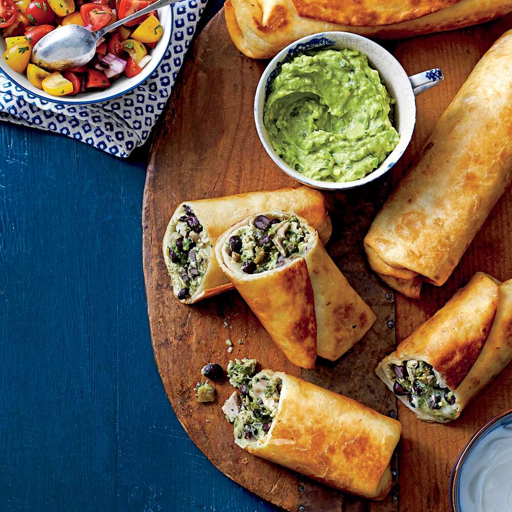 Chicken-and-Black Bean Chimichangas Recipe